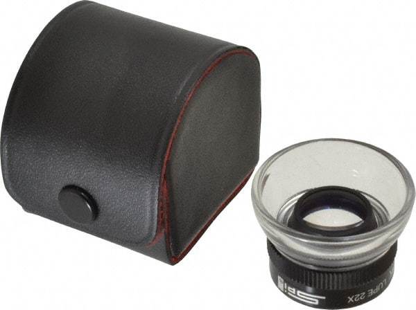 SPI - 22x Magnification, Singlet Lens Plastic Loupe - 1 Lens - Eagle Tool & Supply