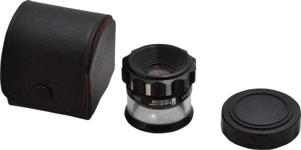 SPI - 15x Max Magnification, 1 Inch Lense Diameter, Pocket Comparator - 0.55 Inch Field View - Eagle Tool & Supply