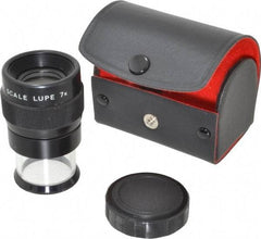 SPI - 7x Max Magnification, 1 Inch Lense Diameter, Hand Held Optical Comparator - Reticle No. 5 - Eagle Tool & Supply