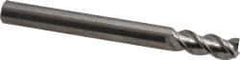 OSG - 1/4", 5/8" LOC, 1/4" Shank Diam, 2-1/2" OAL, 3 Flute, Solid Carbide Square End Mill - Single End, Uncoated, Spiral Flute, 45° Helix, Centercutting, Right Hand Cut, Right Hand Flute, Series 2042 - Eagle Tool & Supply