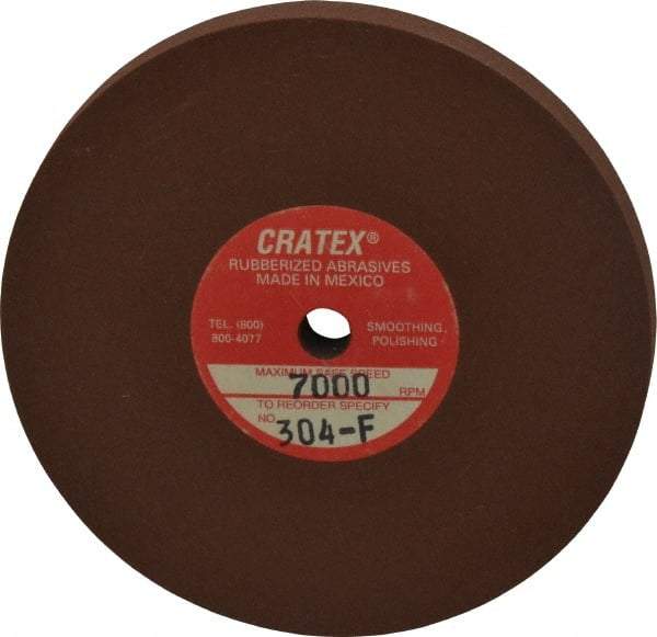 Cratex - 3" Diam x 1/4" Hole x 1/4" Thick, Surface Grinding Wheel - Silicon Carbide, Fine Grade, 7,000 Max RPM, Rubber Bond, No Recess - Eagle Tool & Supply