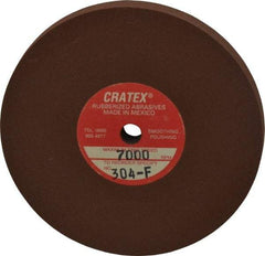 Cratex - 3" Diam x 1/4" Hole x 1/4" Thick, Surface Grinding Wheel - Silicon Carbide, Fine Grade, 7,000 Max RPM, Rubber Bond, No Recess - Eagle Tool & Supply