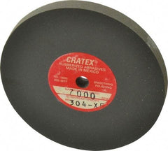 Cratex - 3" Diam x 1/4" Hole x 1/4" Thick, Surface Grinding Wheel - Silicon Carbide, Extra Fine Grade, 7,000 Max RPM, Rubber Bond, No Recess - Eagle Tool & Supply