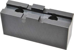 Bison - 10" Chuck Capacity, Tongue & Groove Attachment, Square Soft Lathe Chuck Jaw - 1 Jaw, Steel, 2-1/8" Btw Mount Hole Ctrs, 4-3/16" Long x 1-9/32" Wide x 2.028" High, 1/2" Groove - Eagle Tool & Supply