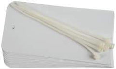 NMC - 3" High x 6" Long, Safety & Facility Blank Tag - 2 Sides, White Unrippable Vinyl - Eagle Tool & Supply