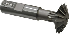 Interstate - 1-3/8° 1-3/8" Cut Diam, 7/16" Cut Width, 5/8" Shank, High Speed Steel Double-Angle Cutter - Eagle Tool & Supply