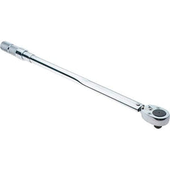 Proto - 3/4" Drive Micrometer Type Ratchet Head Torque Wrench - 142 N/m to 428 N/m Torque, 32-23/32" OAL, 1.7 N/m Graduation, Ratchet Head - Eagle Tool & Supply