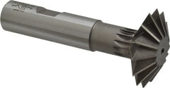 Interstate - 1-1/2° 1-1/2" Cut Diam, 1/2" Cut Width, 5/8" Shank, Cobalt Double-Angle Cutter - Eagle Tool & Supply