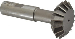 Interstate - 1-7/8° 1-7/8" Cut Diam, 5/8" Cut Width, 3/4" Shank, Cobalt Double-Angle Cutter - Eagle Tool & Supply