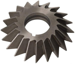 Value Collection - 6" Diam x 3/4" Width of Cut, 60° Included Angle, Arbor Connection, High Speed Steel Single Angle Cutter - Left Hand Cut, Uncoated - Eagle Tool & Supply