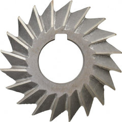 Value Collection - 2-3/4° 2-3/4" Cut Diam, 1/2" Cut Width, 1" Arbor, High Speed Steel Double-Angle Cutter - Eagle Tool & Supply