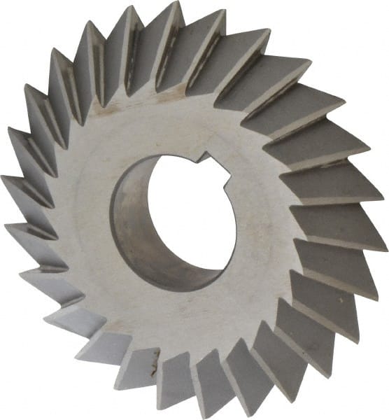 Value Collection - 4° 4" Cut Diam, 3/4" Cut Width, 1-1/4" Arbor, High Speed Steel Double-Angle Cutter - Eagle Tool & Supply