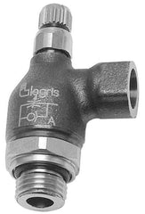 Legris - 1/2" BSPP Mini Swivel Flow Control Regulator - 0 to 145 psi, Treated Brass Material & Buna Nitrile O-Ring - Eagle Tool & Supply