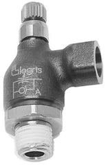 Legris - 3/8" NPT Mini Swivel Flow Control Regulator - 0 to 145 psi, Treated Brass Material & Viton O-Ring - Eagle Tool & Supply