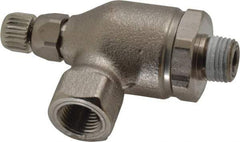 Legris - 1/8" NPT Metal Threaded Flow Control Regulator - 0 to 145 psi, Treated Brass Material & Viton O-Ring - Eagle Tool & Supply