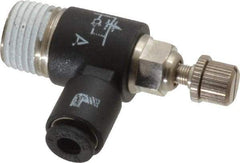Legris - 1/8" OD x 1/8" NPT Miniature Flow Control Regulator - 0 to 145 psi & Nylon Material - Eagle Tool & Supply