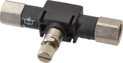 Legris - 1/4" NPT Threaded In-Line Flow Control Valve - 0 to 145 psi & Nylon Material - Eagle Tool & Supply