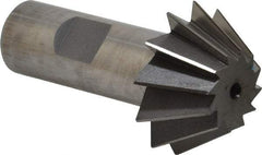 Value Collection - 1-1/2" Diam x 5/8" Width of Cut, 60° Included Angle, Shank Connection, High Speed Steel Single Angle Cutter - 3/4" Shank Diam, 2-3/4" Overall Length, Right Hand Cut, Uncoated - Eagle Tool & Supply