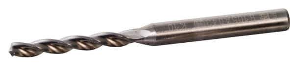 Kennametal - 0.3583" 130° Solid Carbide Jobber Drill - TiAlN Finish, Right Hand Cut, Spiral Flute, Straight Shank, 4.055" OAL, Standard Point - Eagle Tool & Supply