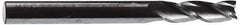 Kennametal - 1", 1-1/2" LOC, 1" Shank Diam, 4" OAL, 2 Flute, Solid Carbide Square End Mill - Single End, TiAlN Finish, Spiral Flute, 30° Helix, Centercutting, Right Hand Cut, Right Hand Flute, Series HEC - Eagle Tool & Supply