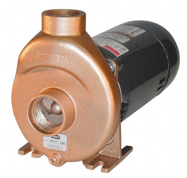 American Machine & Tool - 115/230 Volt, 10/5 Amp, 1 Phase, 1/2 HP, Self Priming Spa and Pool Pump - 56J Frame, 1-1/2 Inch Inlet, ODP Motor, Bronze Housing and Impeller, Buna N Seal - Eagle Tool & Supply