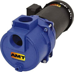 American Machine & Tool - 230/460 Volt, 8/4 Amp, 3 Phase, 3 HP, Self Priming Sewage Trash Pump - 56J Frame, 2 Inch Inlet, TEFC Motor, Cast Iron Housing, Stainless Steel Impeller, Buna N Seal - Eagle Tool & Supply