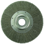 12 in. Diameter - 2 Arbor Hole - Crimped Steel Wire Straight Wheel - Eagle Tool & Supply