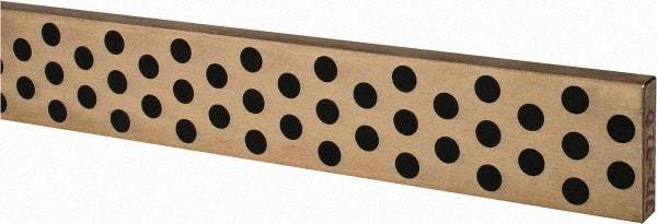 Dayton Lamina - 40" OAL x 1-1/2" Overall Width x 3/8" Overall Thickness, Wearstrip Way - 5/16" Plug Diam, Graphite Plug, Aluminum Bronze Strip - Eagle Tool & Supply
