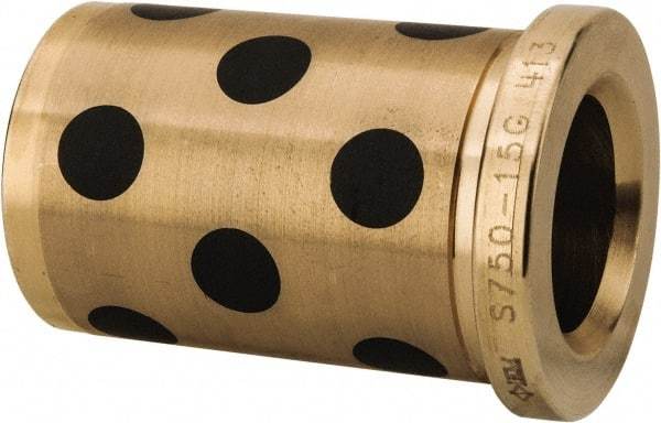 Dayton Lamina - 3/4" ID x 1-7/8" OAL, Aluminum Bronze, Die & Mold Shoulder Bushing - Shoulder, 1-1/8" Bottom OD, 1-1/8" Top OD, 1.3" Collar OD, 1-11/16" Above Collar - Eagle Tool & Supply