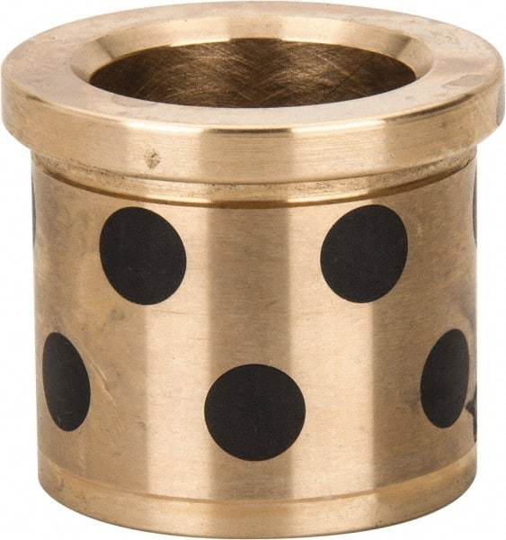 Dayton Lamina - 1" ID x 1-3/8" OAL, Aluminum Bronze, Die & Mold Shoulder Bushing - Shoulder, 1-3/8" Bottom OD, 1-3/8" Top OD, 1.55" Collar OD, 1-3/16" Above Collar - Eagle Tool & Supply