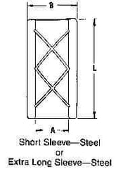 Dayton Lamina - 2" ID, 3" OAL, Steel, Extra Long, Die & Mold Solid Sleeve - 2-1/2" OD - Eagle Tool & Supply
