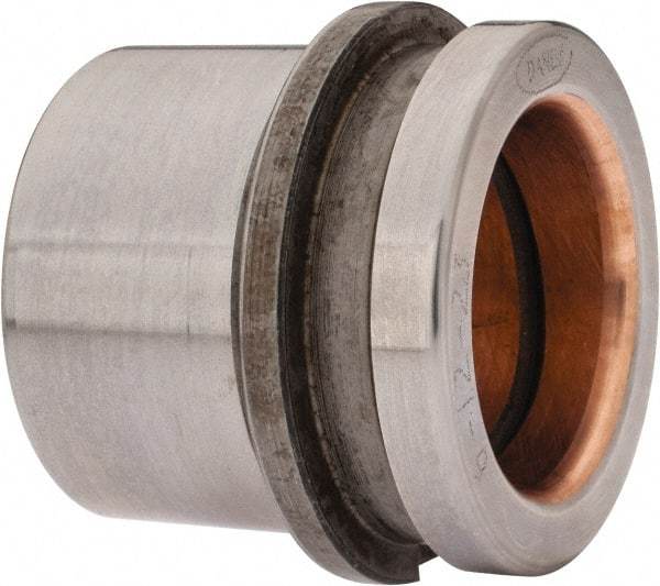 Dayton Lamina - 1-1/2" ID x 2" OAL, Steel, Bronze Plated Die & Mold Shoulder Bushing - Short Shoulder, 2.19" Bottom OD, 2" Top OD, 2.345" Collar OD, 13/16" Under Collar, 1-3/16" Above Collar - Eagle Tool & Supply