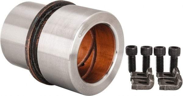 Dayton Lamina - 2" ID x 3-5/8" OAL, Steel, Bronze Plated Die & Mold Shoulder Bushing - Shoulder, 2.909" Bottom OD, 2-1/2" Top OD, 3.064" Collar OD, 2" Under Collar, 1-5/8" Above Collar - Eagle Tool & Supply