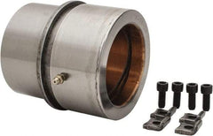 Dayton Lamina - 3" ID x 4-3/8" OAL, Steel, Bronze Plated Die & Mold Shoulder Bushing - Shoulder, 4.19" Bottom OD, 3-3/4" Top OD, 4.283" Collar OD, 2-1/2" Under Collar, 1-7/8" Above Collar - Eagle Tool & Supply