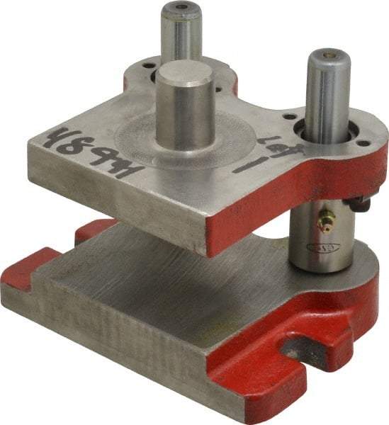 Anchor Danly - 5" Guide Post Length, 1" Die Holder Thickness, 5" Radius, Kick Press Semi Steel Die Set - 6" Overall Width x 4-11/16" Overall Depth - Eagle Tool & Supply