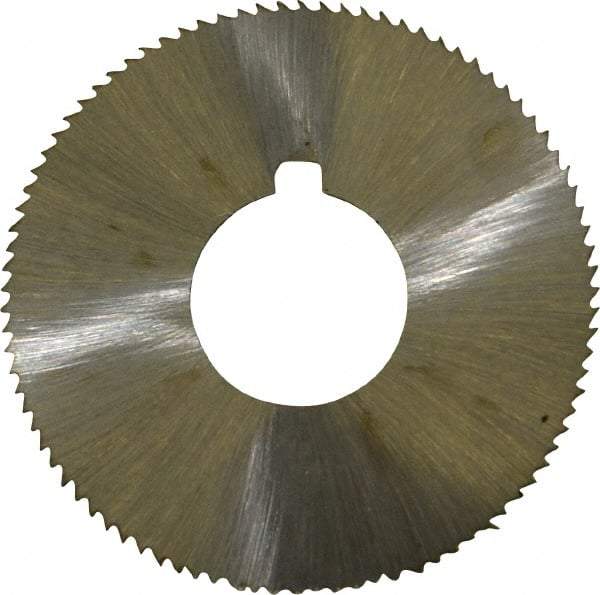 Value Collection - 1-3/4" Diam x 0.057" Blade Thickness x 5/8" Arbor Hole Diam, 90 Tooth Slitting and Slotting Saw - Arbor Connection, Right Hand, Uncoated, High Speed Steel, Concave Ground, Contains Keyway - Eagle Tool & Supply