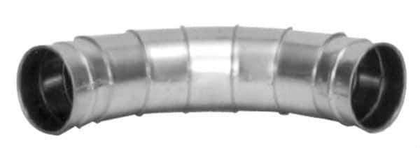 Made in USA - 6" ID Galvanized Duct Fitting - 10.32" Long, 24 Gage - Eagle Tool & Supply