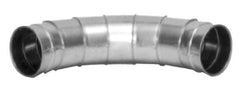 Made in USA - 8" ID Galvanized Duct Fitting - 18-1/4" Long, 24 Gage - Eagle Tool & Supply