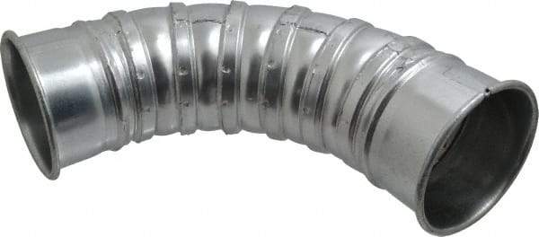Made in USA - 4" ID Galvanized Duct Fitting - 7.32" Long, 24 Gage - Eagle Tool & Supply