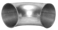 Made in USA - 4" ID Galvanized Duct 45° Elbow - 6.22" Long, 22 Gage - Eagle Tool & Supply