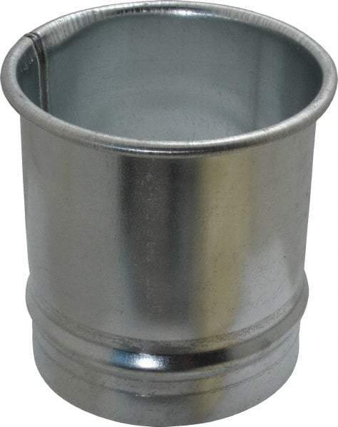 Made in USA - 4" ID Galvanized Duct Hose Adapter - 4" Long, 24 Gage - Eagle Tool & Supply