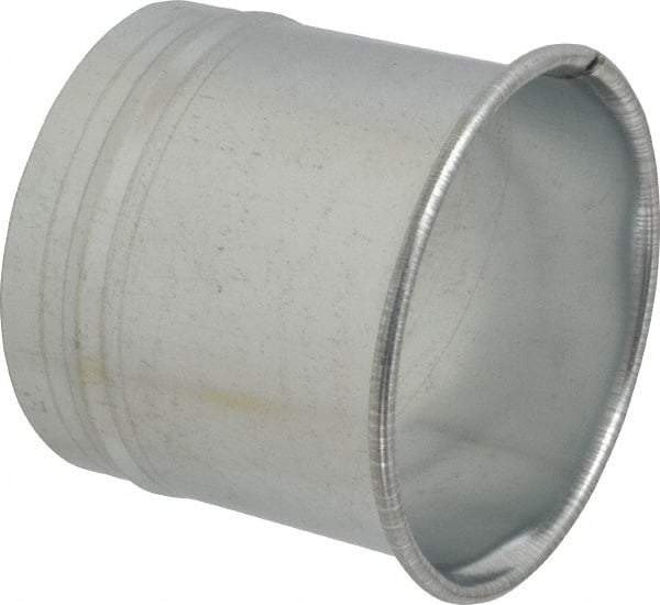 Made in USA - 5" ID Galvanized Duct Hose Adapter - 4" Long, 24 Gage - Eagle Tool & Supply