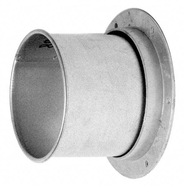 Made in USA - 10" ID Galvanized Duct Flange Adapter - 5" Long, 24 Gage - Eagle Tool & Supply