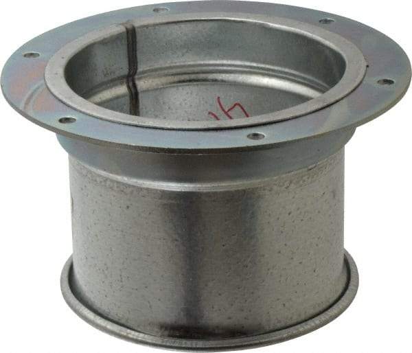 Made in USA - 5" ID Galvanized Duct Flange Adapter - 5" Long, 24 Gage - Eagle Tool & Supply