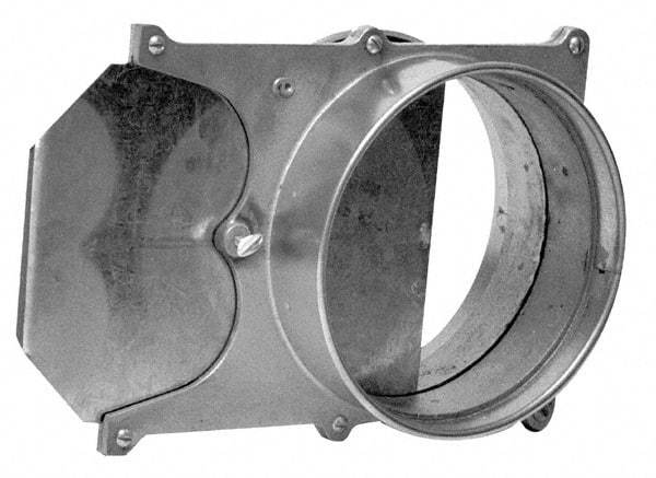 Made in USA - 8" ID Galvanized Duct Blast Gate - 11.12" Long, 24 Gage - Eagle Tool & Supply