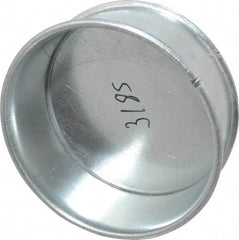 Made in USA - 6" ID Galvanized Duct End Cap - 2" Long, 24 Gage - Eagle Tool & Supply