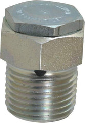 LDI Industries - 1/2 Thread, Steel, Zinc Plated, Filter Vent - 1-7/32" High, 1-15/16" Hex Flats Diam - Eagle Tool & Supply