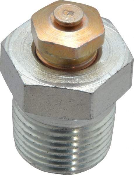 LDI Industries - 3/8-18 Thread, 1 to 5 psi Relief Pressure, Steel, Relief Vent - 1-3/16" High, 19.05mm Hex Flats Diam - Eagle Tool & Supply