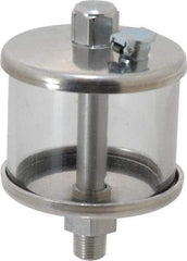 LDI Industries - 1 Outlet, Polymer Bowl, 51.8 mL No Flow Control Oil Reservoir - 1/8 NPTF Outlet, 2" Diam x 3-1/8" High, 60°C Max - Eagle Tool & Supply