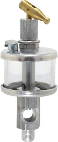 LDI Industries - 1 Outlet, Polymer Bowl, 18.5 mL Manual-Adjustable Oil Reservoir - 1/8 NPTF Outlet, 1-1/2" Diam x 4-9/16" High, 71.11°C Max - Eagle Tool & Supply